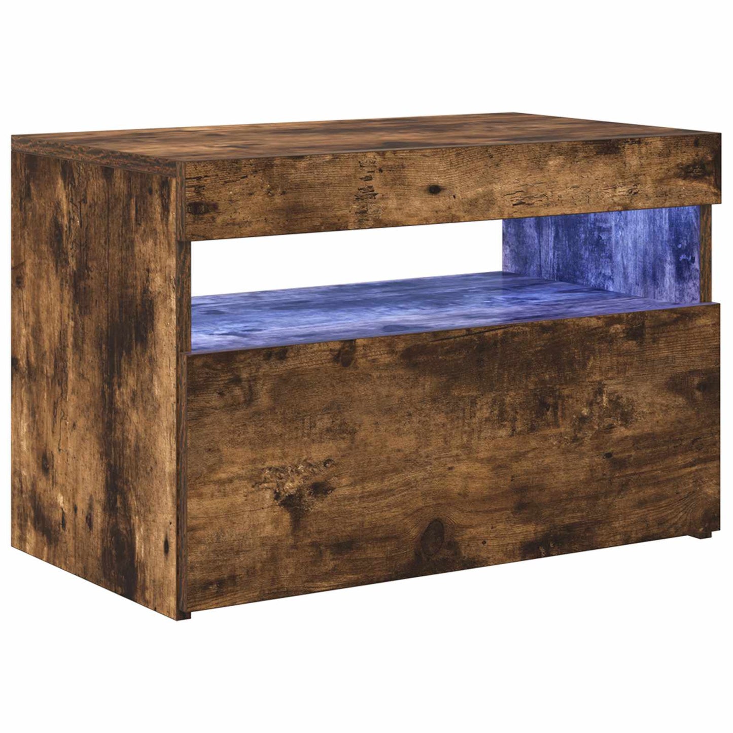 füstös tölgy színű TV-szekrény LED-világítással 60 x 35 x 40 cm