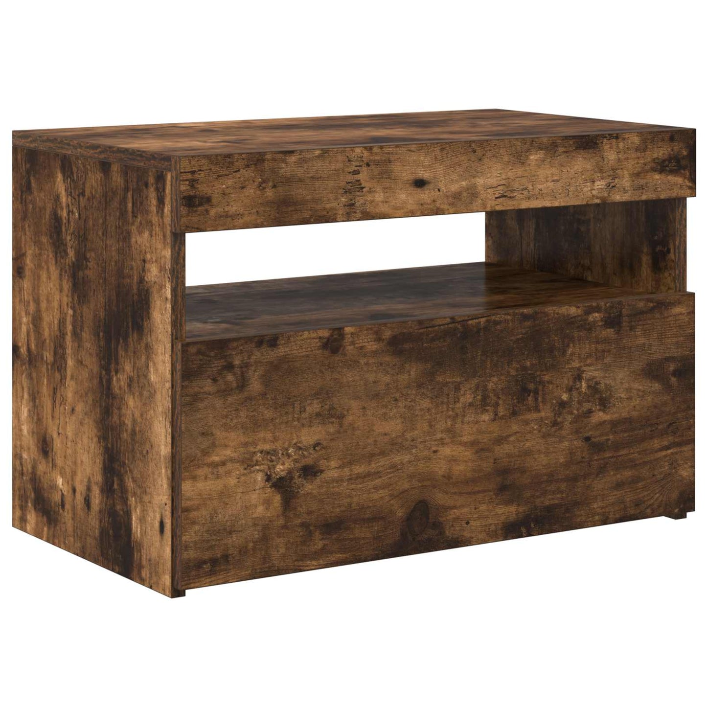 füstös tölgy színű TV-szekrény LED-világítással 60 x 35 x 40 cm