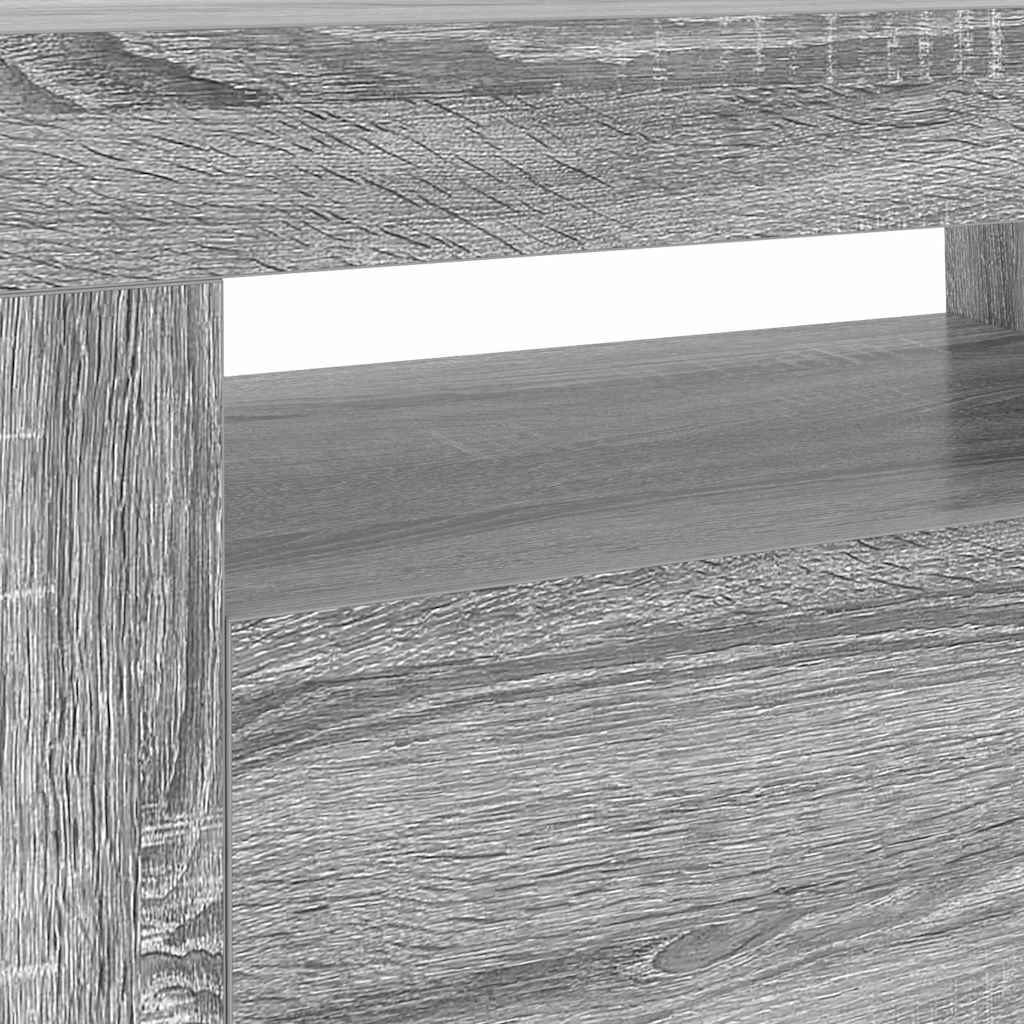 szürke sonoma színű TV-szekrény LED-lámpákkal 120 x 35 x 40 cm