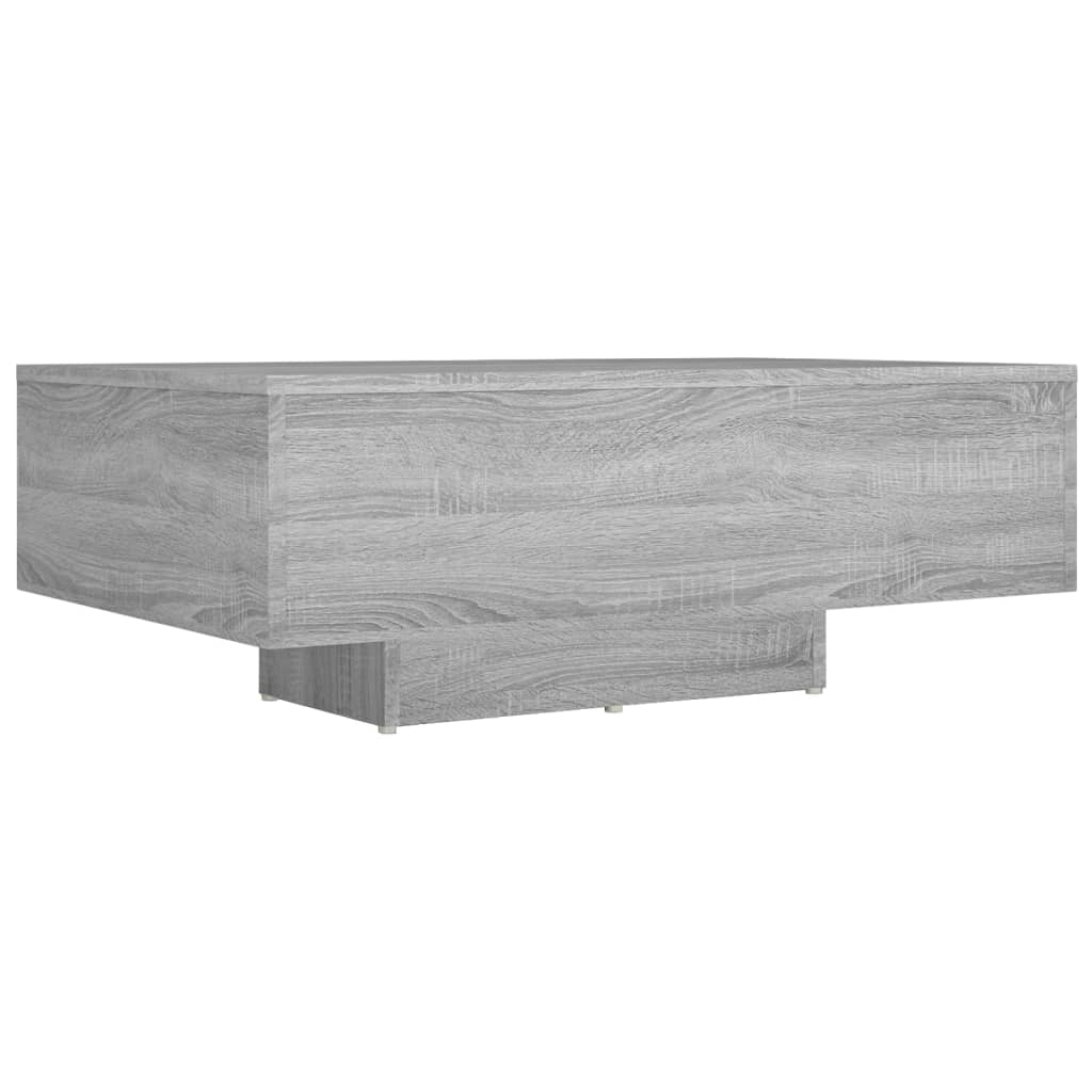 szürke sonoma színű szerelt fa dohányzóasztal 85 x 55 x 31 cm