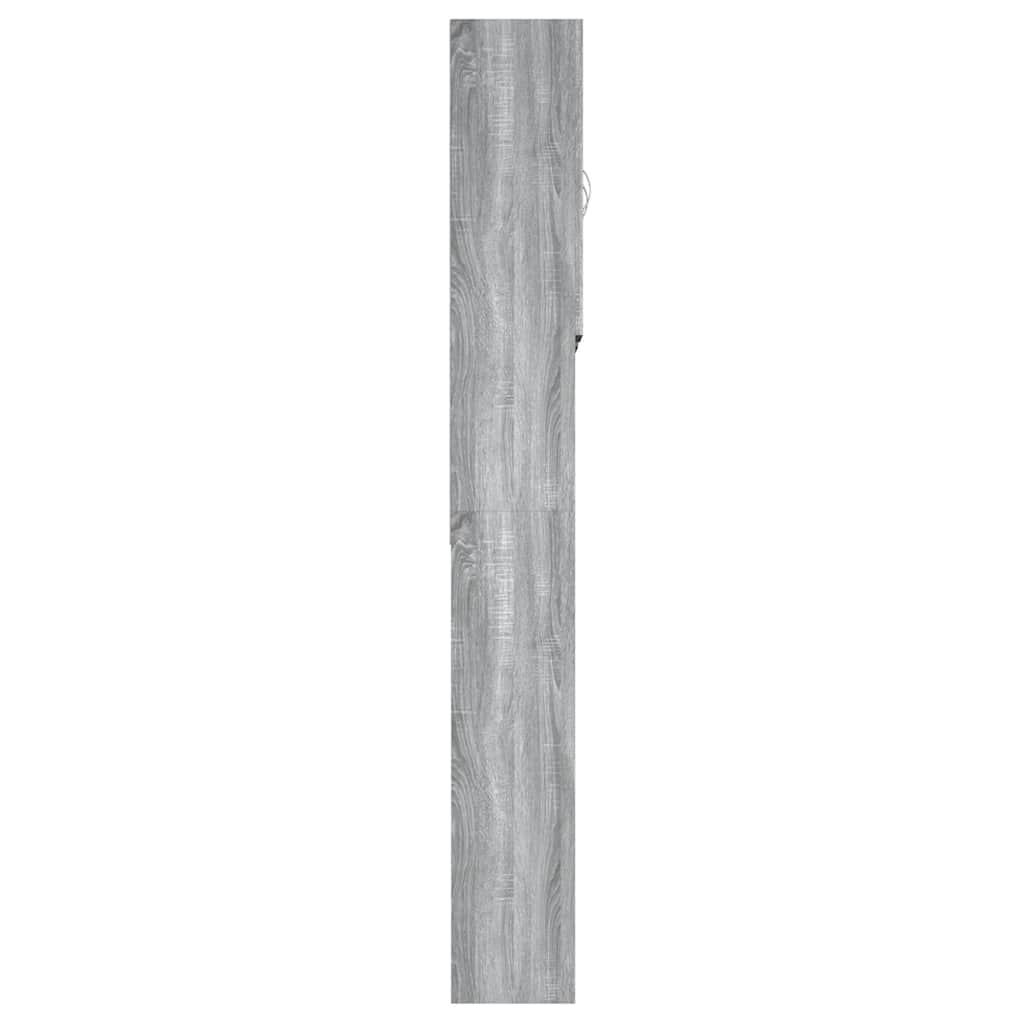 szürke sonoma színű mosógépszekrény 64 x 25,5 x 190 cm