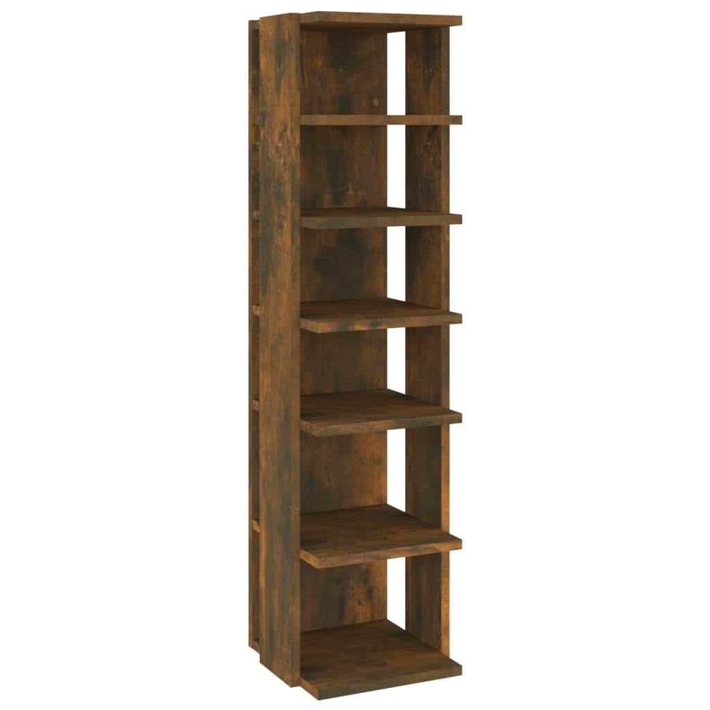 füstös tölgy színű szerelt fa cipőtartó 27,5 x 27 x 102 cm