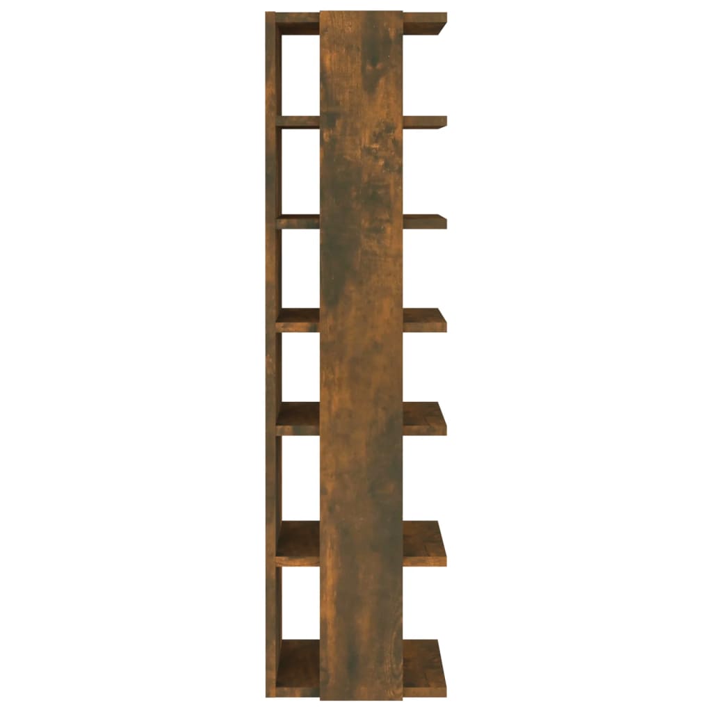 füstös tölgy színű szerelt fa cipőtartó 27,5 x 27 x 102 cm