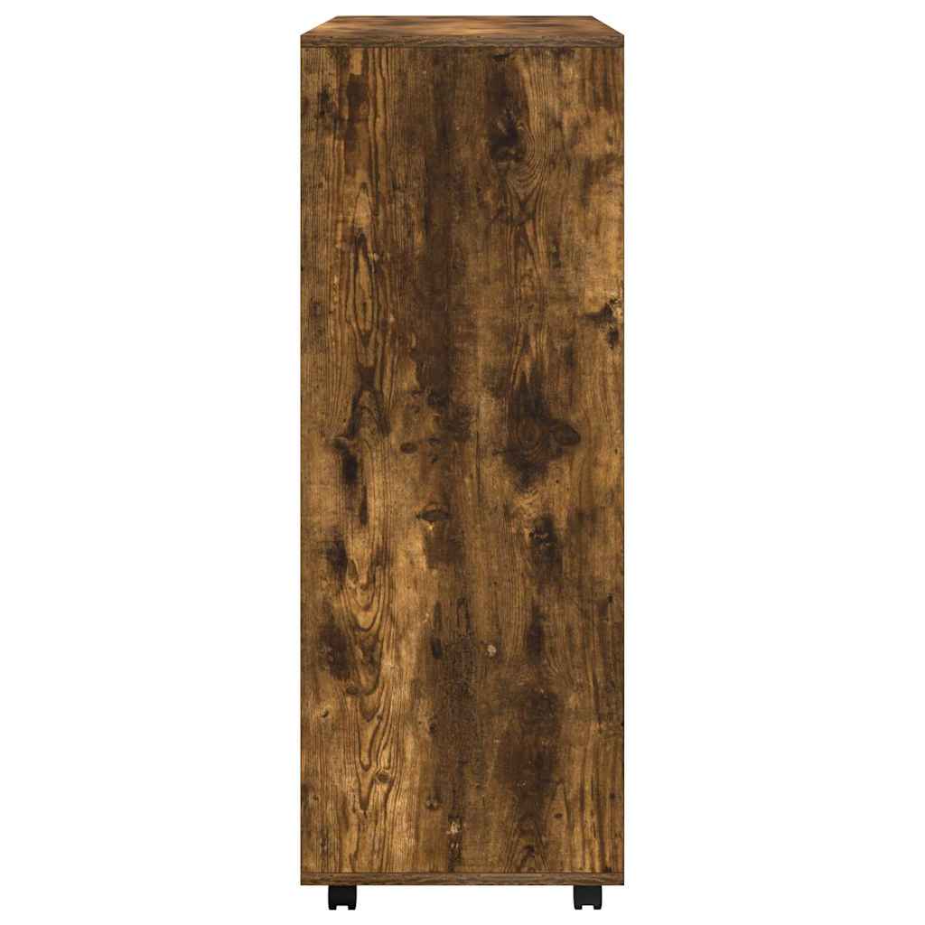 füstös tölgyszínű szerelt fa ruhásszekrény 80 x 40 x 110 cm