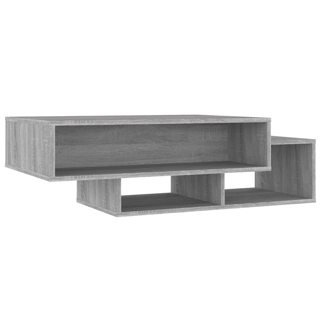 szürke sonoma színű szerelt fa dohányzóasztal 105x55x32 cm