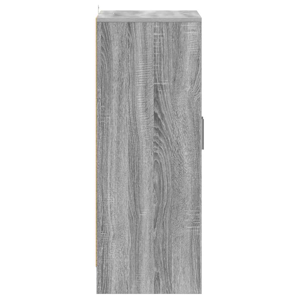 szürke sonoma színű szerelt fa cipősszekrény 60 x 35 x 92 cm