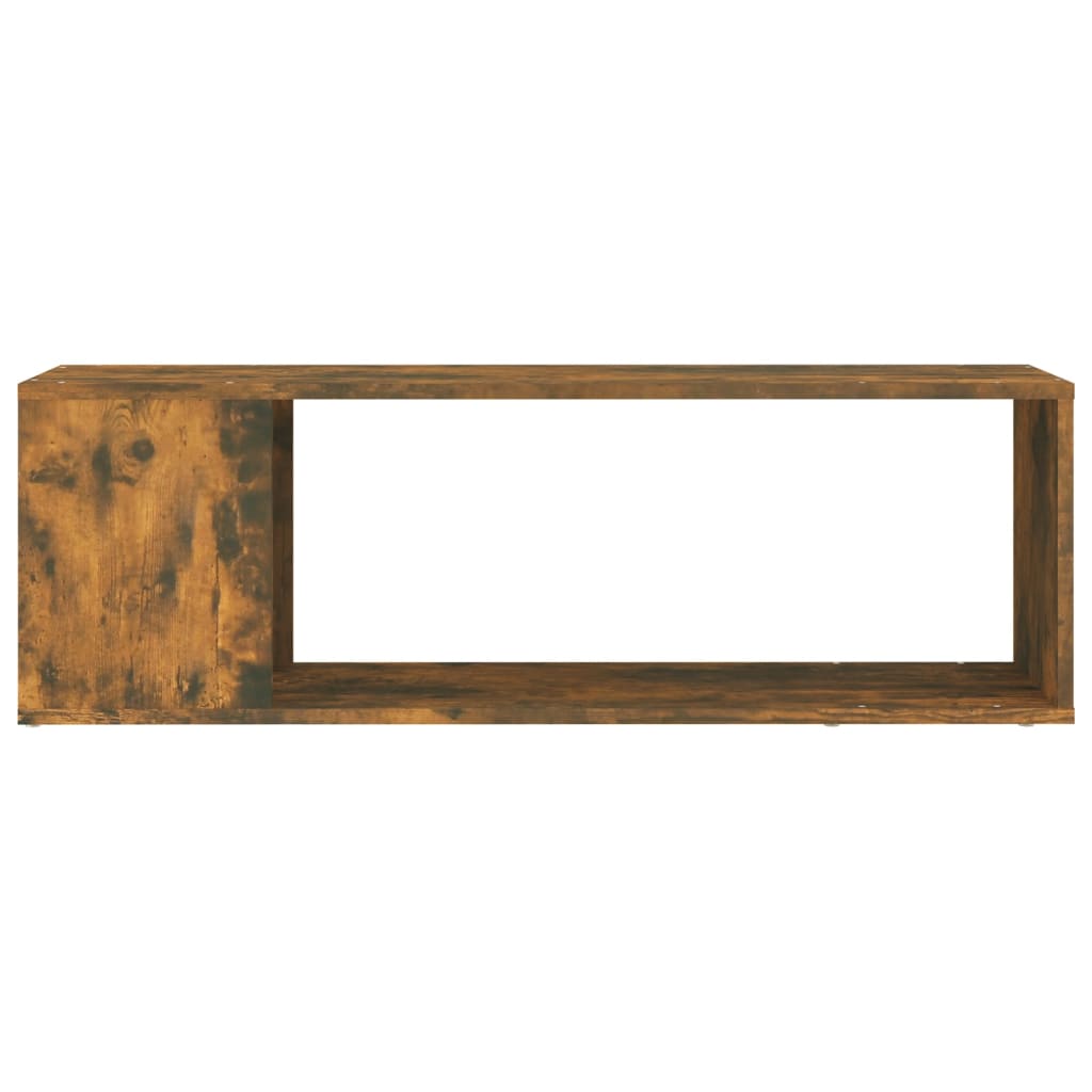 füstös tölgy színű szerelt fa fali TV-szekrény 100 x 24 x 32 cm