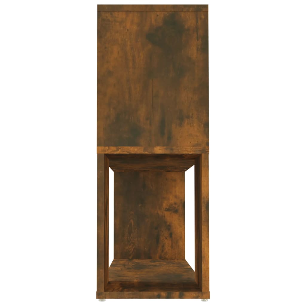 füstös tölgy színű szerelt fa könyvszekrény 100 x 24 x 63 cm
