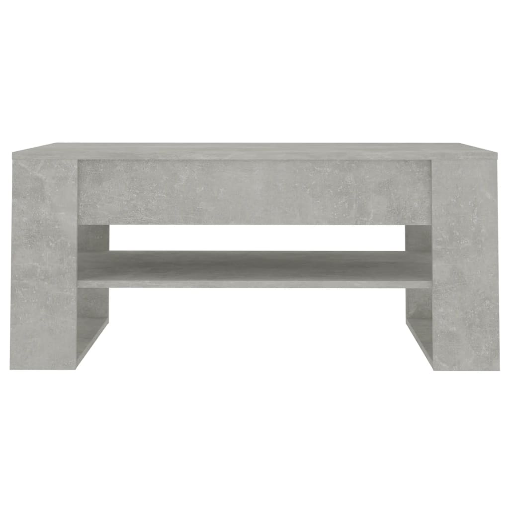 betonszürke szerelt fa dohányzóasztal 102 x 55 x 45 cm