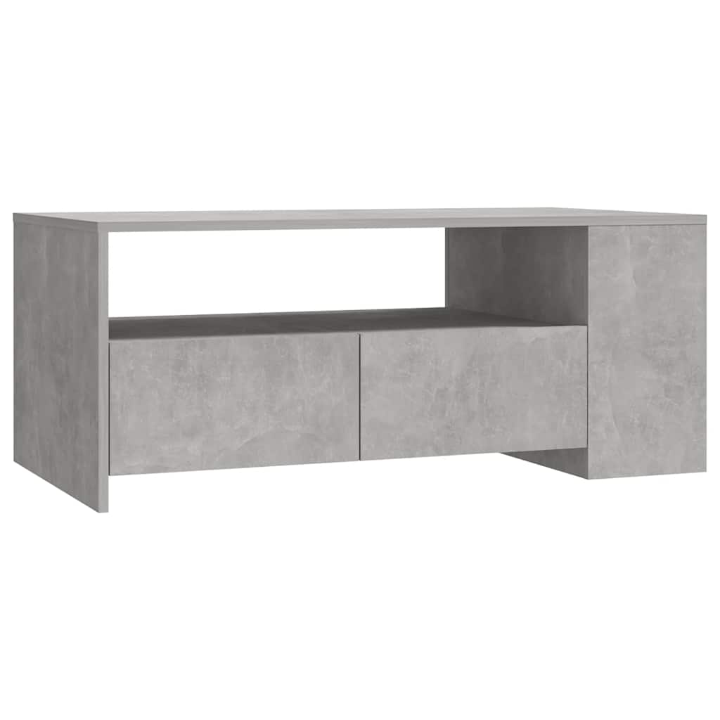 betonszürke szerelt fa dohányzóasztal 102 x 55 x 42 cm