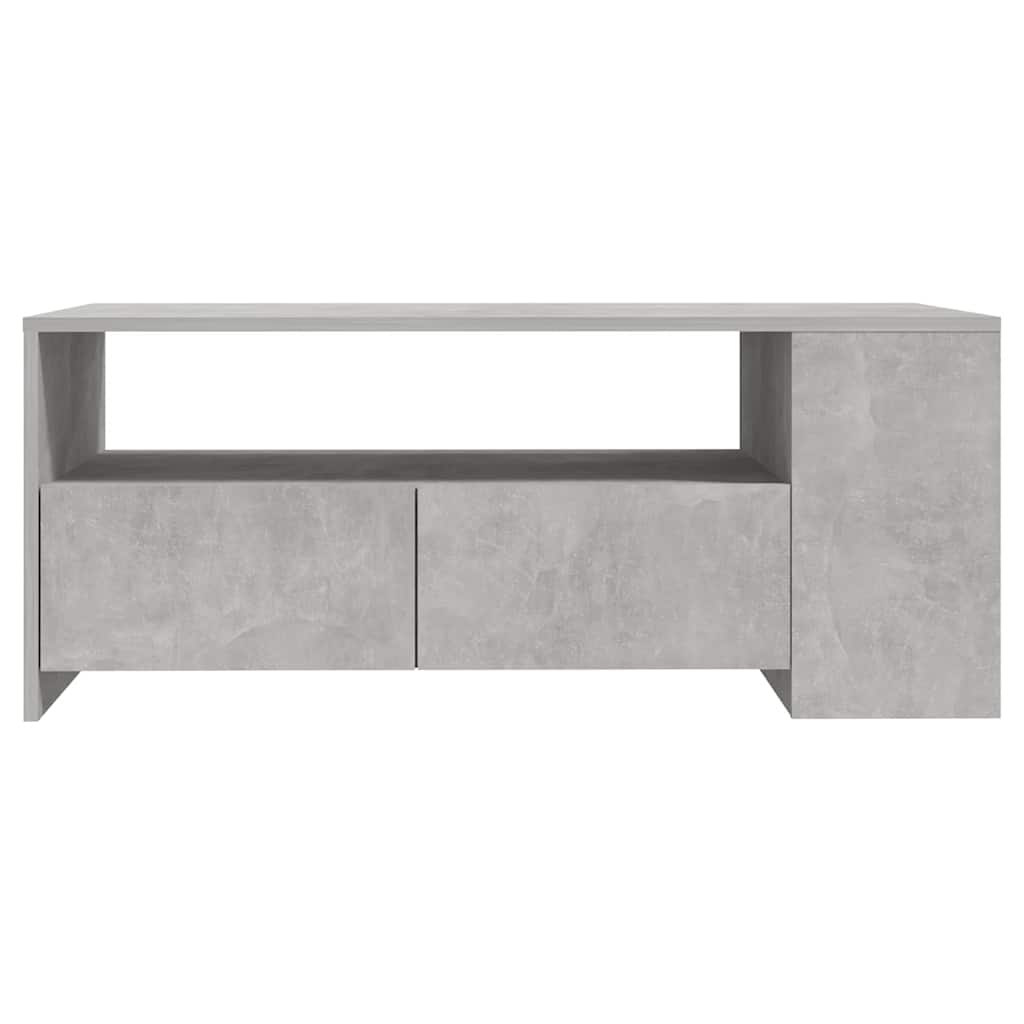 betonszürke szerelt fa dohányzóasztal 102 x 55 x 42 cm