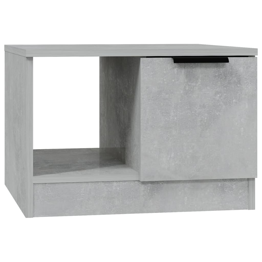 betonszürke szerelt fa dohányzóasztal 50 x 50 x 36 cm