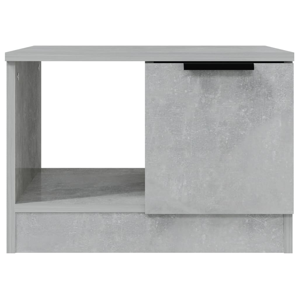 betonszürke szerelt fa dohányzóasztal 50 x 50 x 36 cm