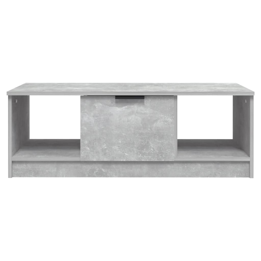 betonszürke szerelt fa dohányzóasztal 102 x 50 x 36 cm
