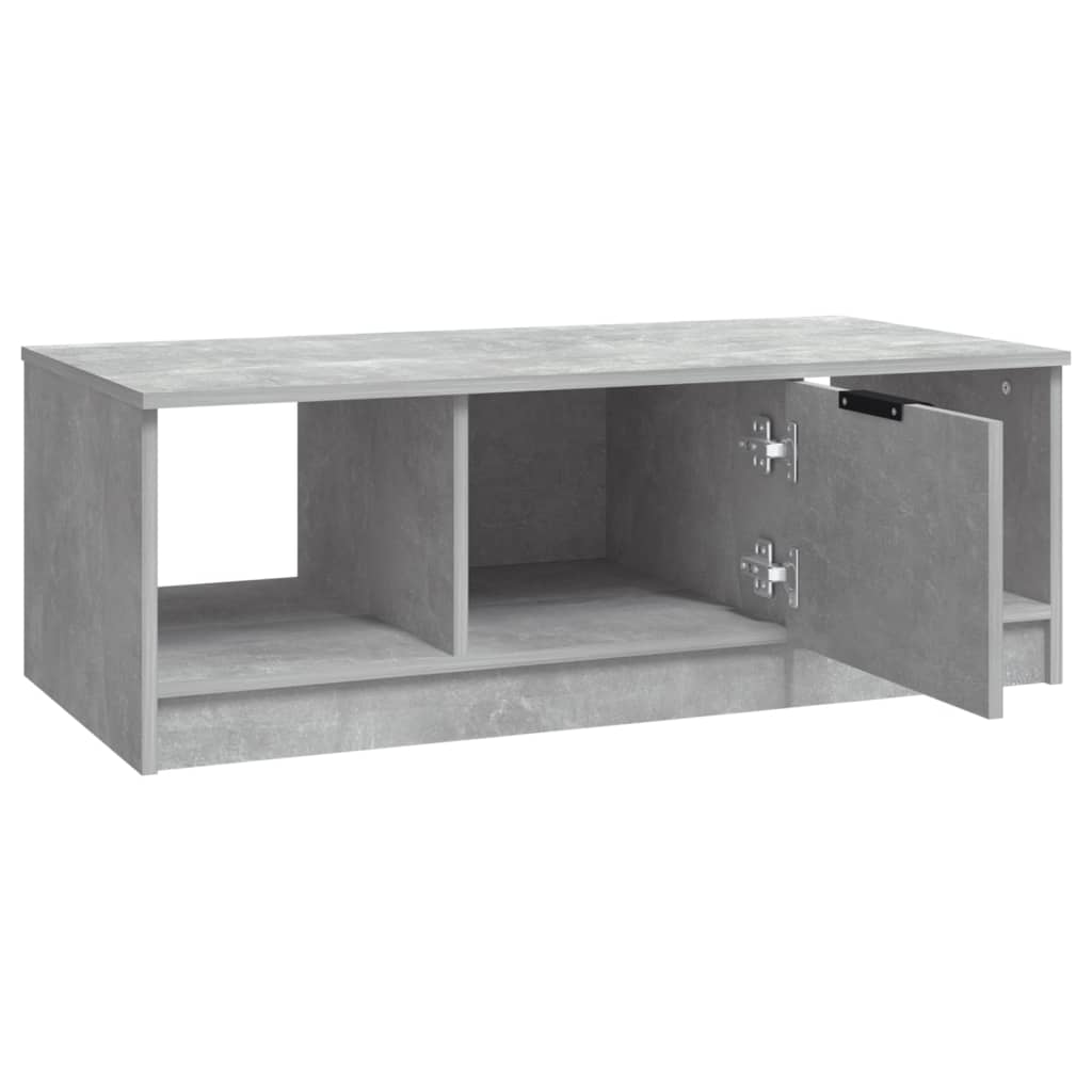 betonszürke szerelt fa dohányzóasztal 102 x 50 x 36 cm