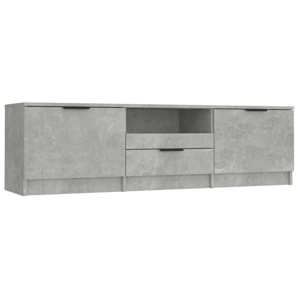 betonszürke szerelt fa TV-szekrény 140x35x40 cm