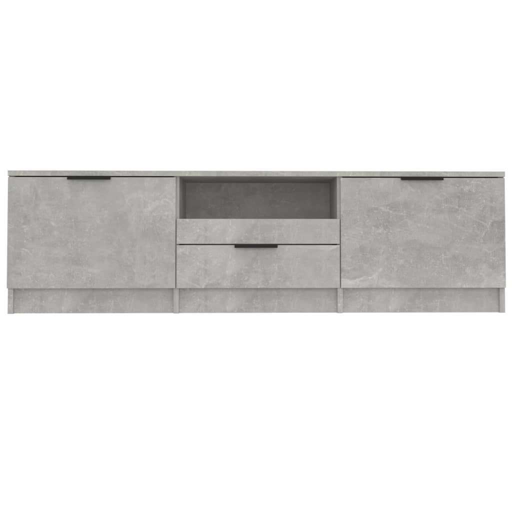 betonszürke szerelt fa TV-szekrény 140x35x40 cm
