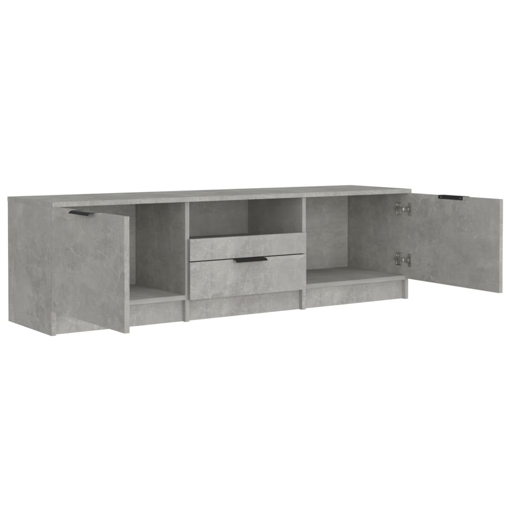 betonszürke szerelt fa TV-szekrény 140x35x40 cm
