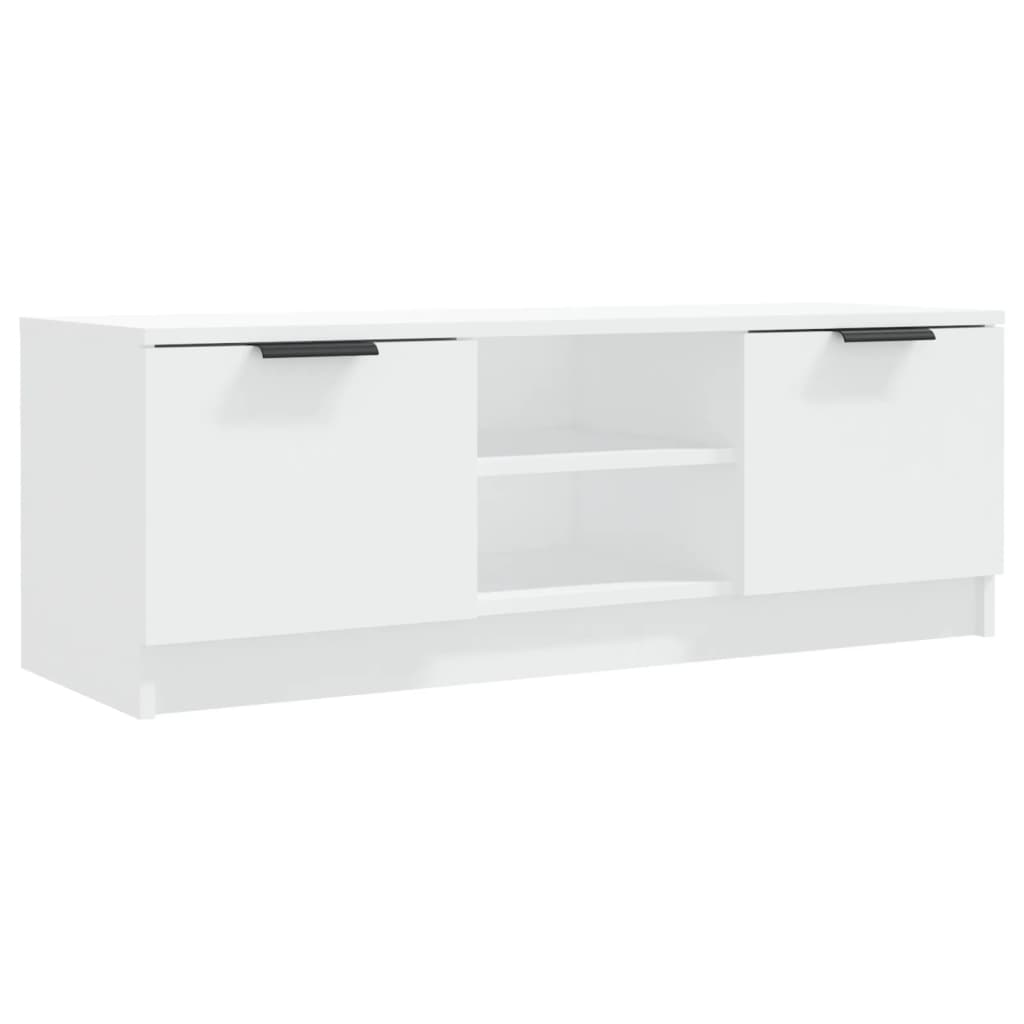 fehér szerelt fa TV-szekrény 102 x 35 x 36,5 cm