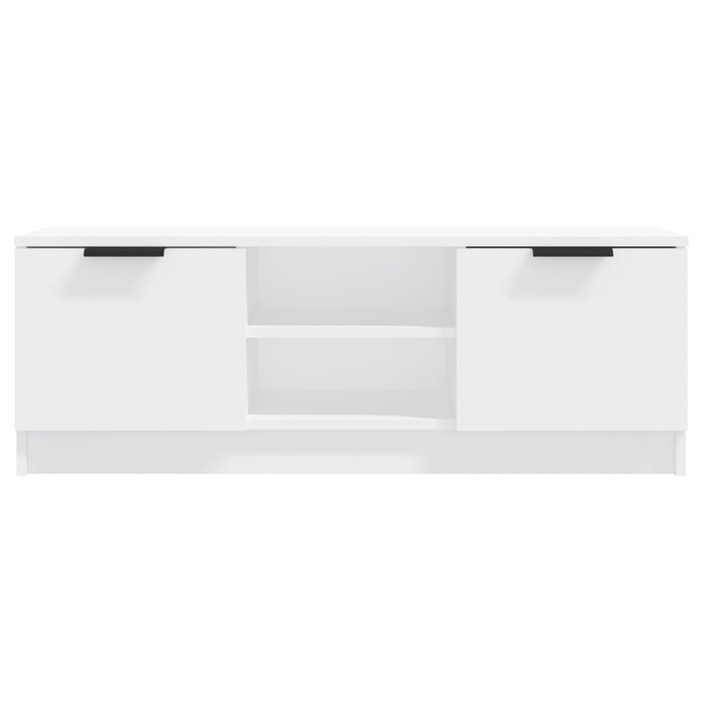 fehér szerelt fa TV-szekrény 102 x 35 x 36,5 cm