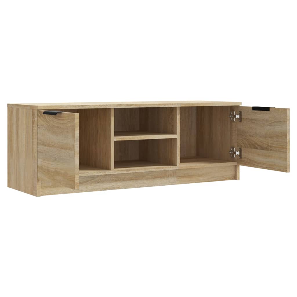 sonoma tölgy színű szerelt fa TV-szekrény 102 x 35 x 36,5 cm