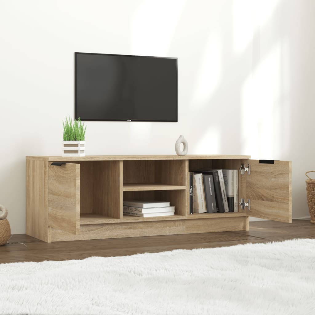 sonoma tölgy színű szerelt fa TV-szekrény 102 x 35 x 36,5 cm
