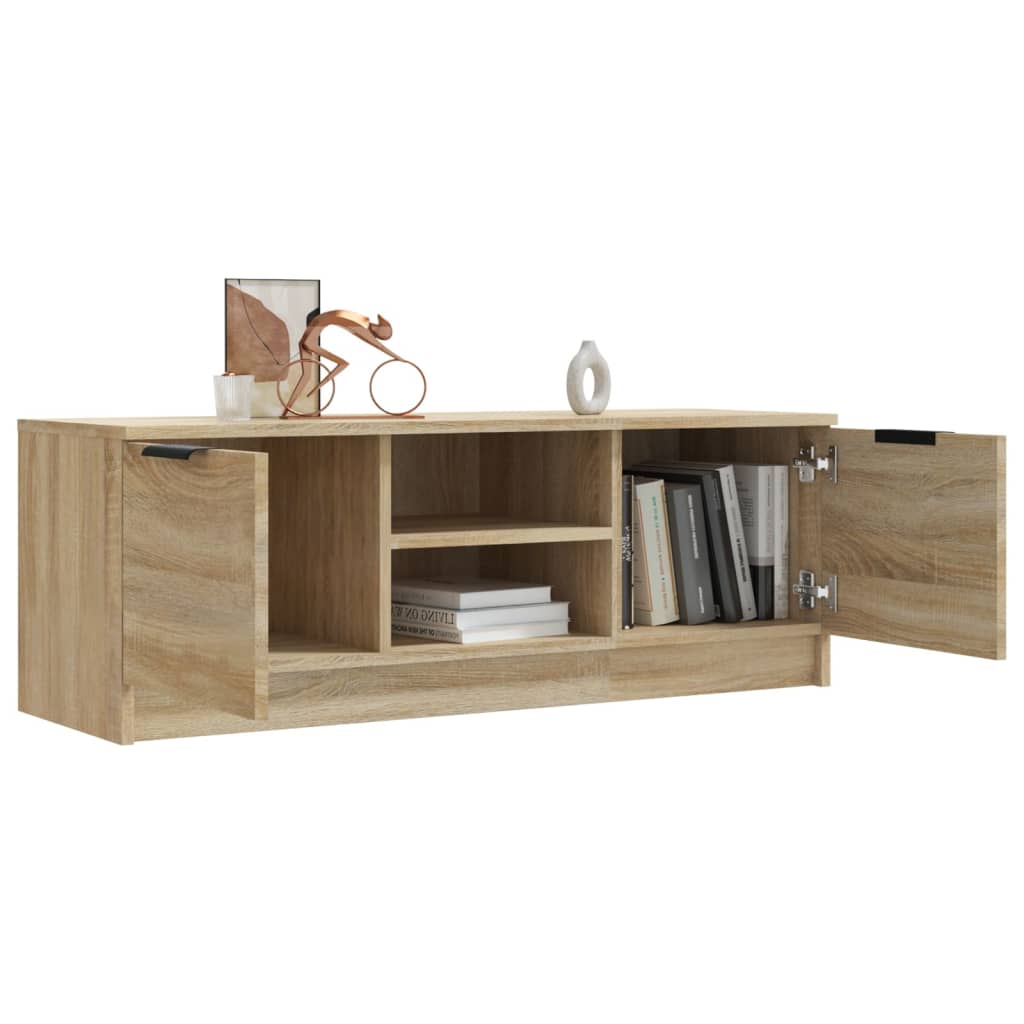 sonoma tölgy színű szerelt fa TV-szekrény 102 x 35 x 36,5 cm