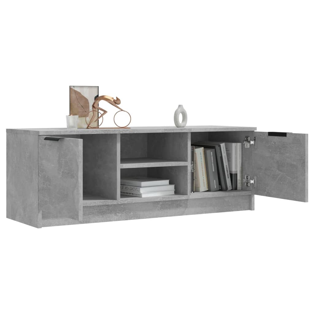 betonszürke szerelt fa TV-szekrény 102 x 35 x 36,5 cm
