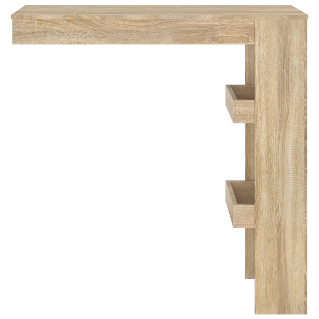 sonoma tölgy színű fatermék fali bárasztal 102 x 45 x 103,5 cm