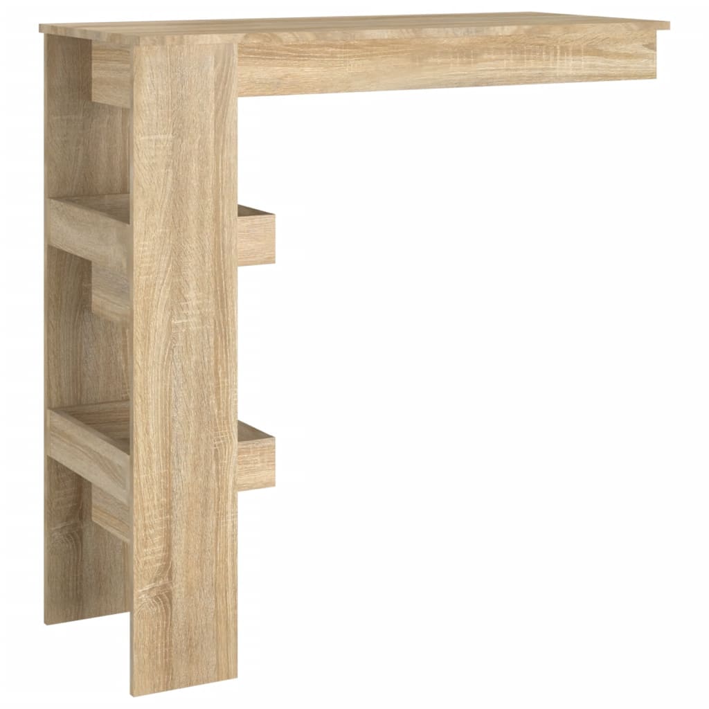 sonoma tölgy színű fatermék fali bárasztal 102 x 45 x 103,5 cm