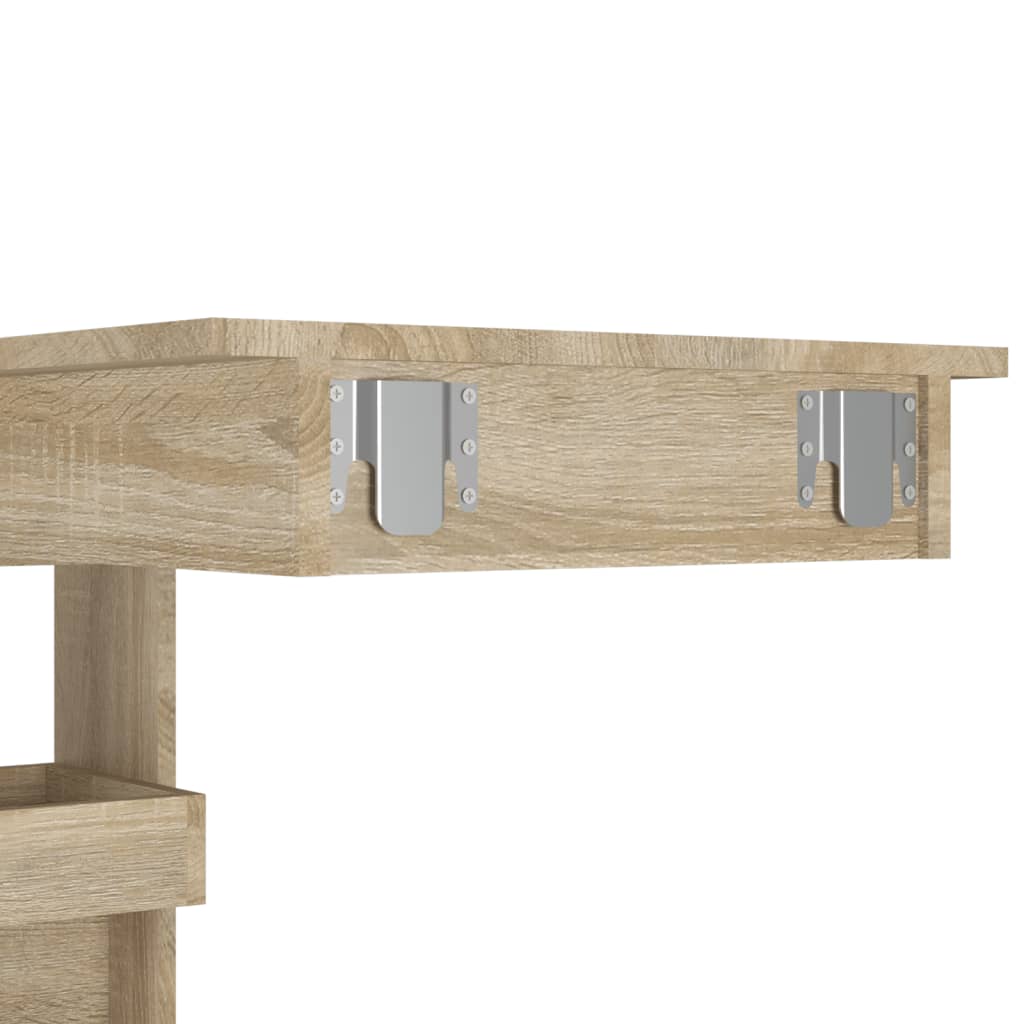 sonoma tölgy színű fatermék fali bárasztal 102 x 45 x 103,5 cm