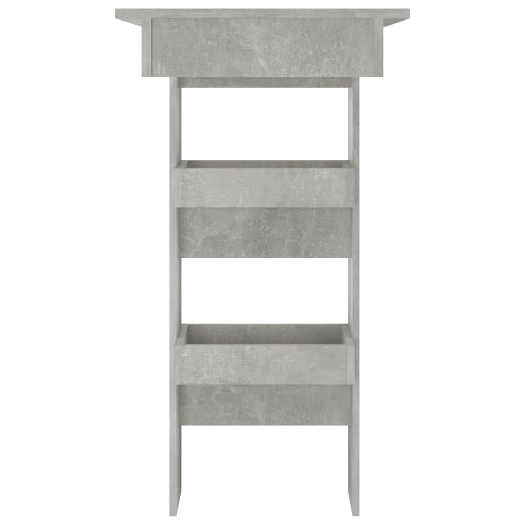 betonszürke fatermék fali bárasztal 102 x 45 x 103,5 cm