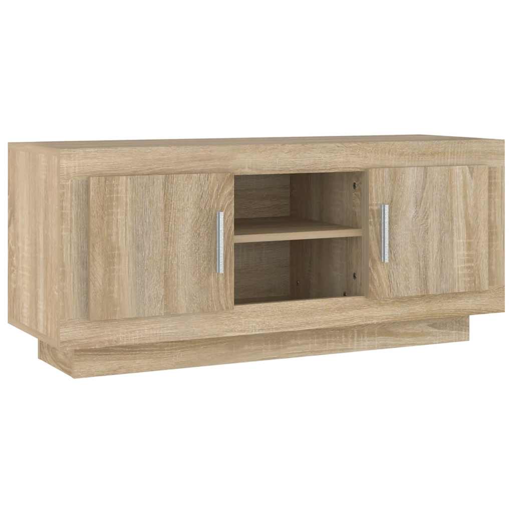 sonoma tölgyszínű szerelt fa TV-szekrény 102x35x45 cm