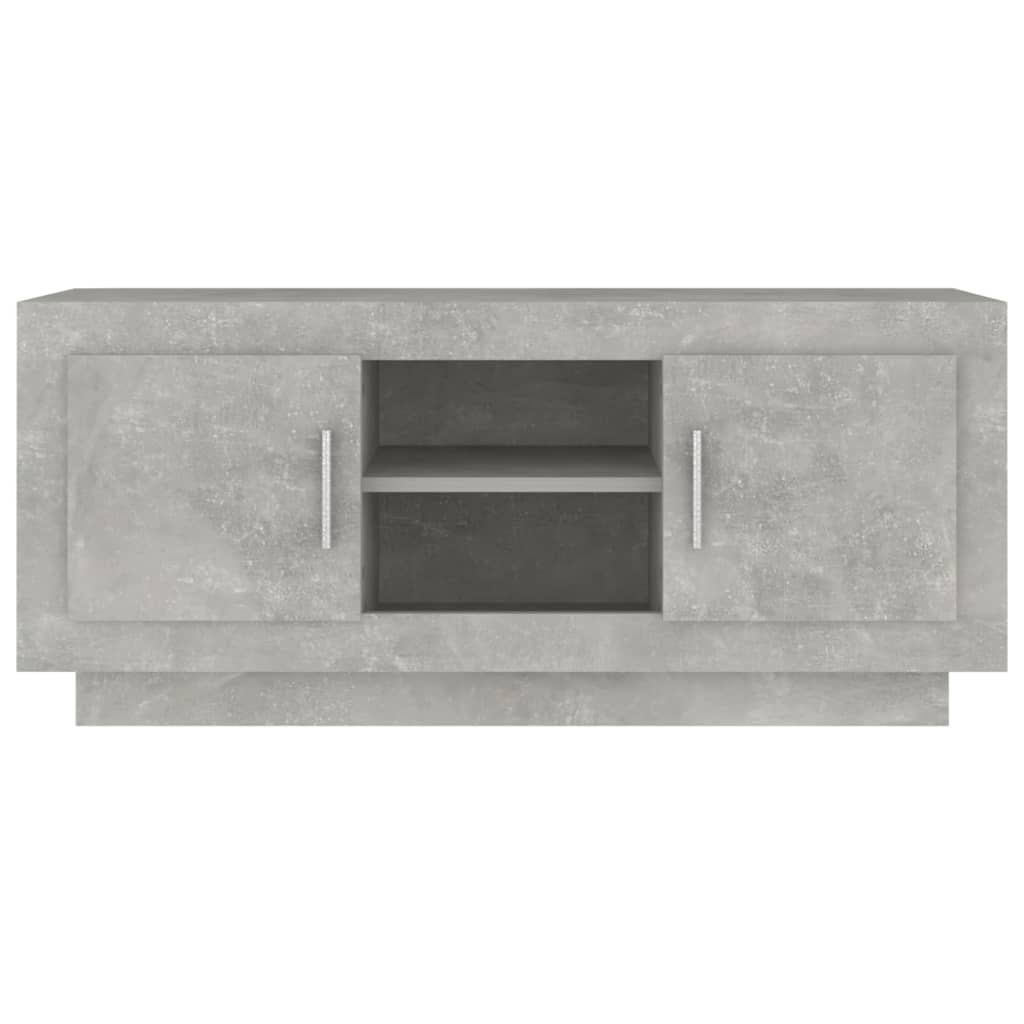 betonszürke szerelt fa TV-szekrény 102x35x45 cm