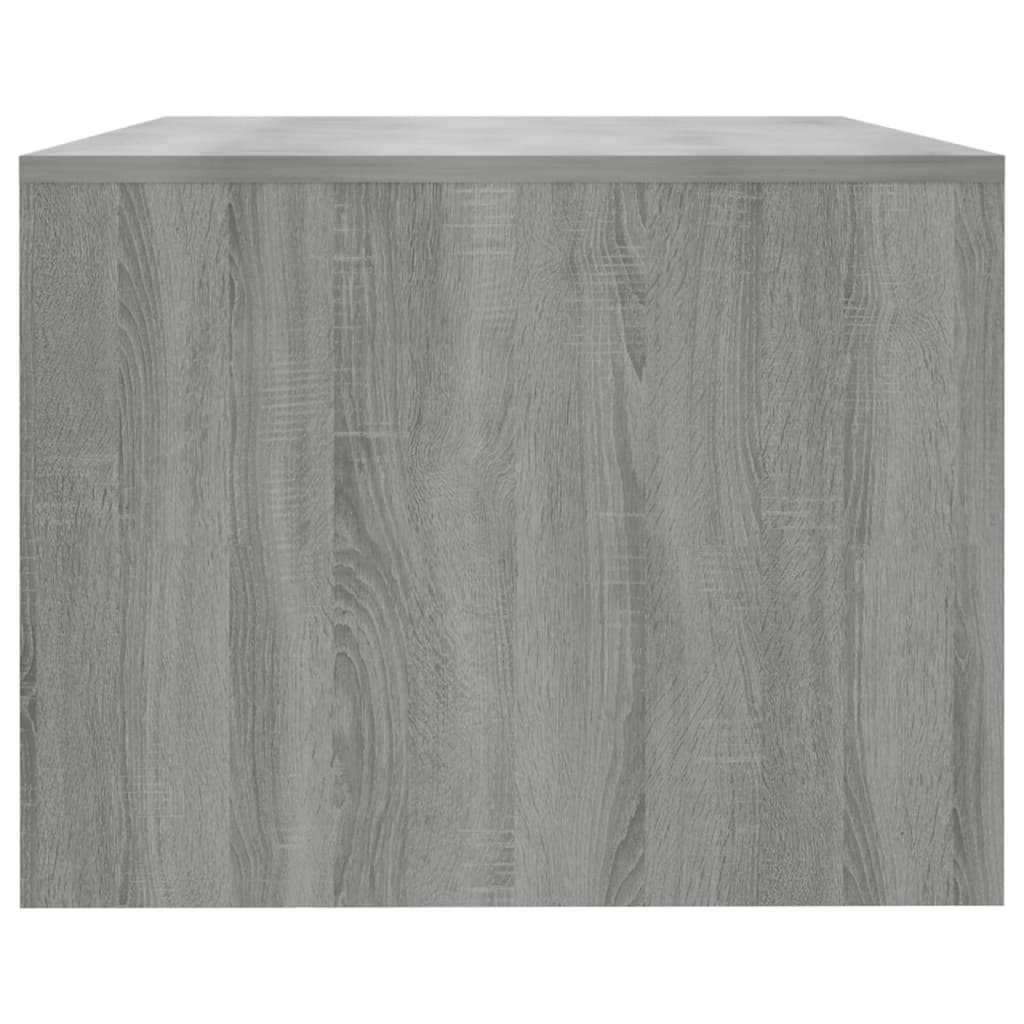 szürke sonoma színű szerelt fa dohányzóasztal 102 x 55 x 42 cm