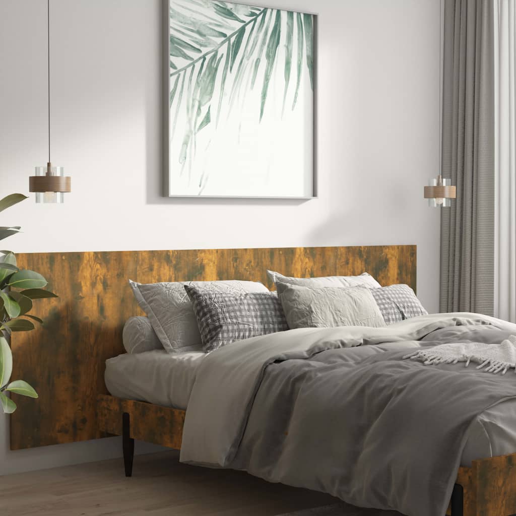 füstös tölgy színű szerelt fali fejtámla 240 x 1,5 x 80 cm