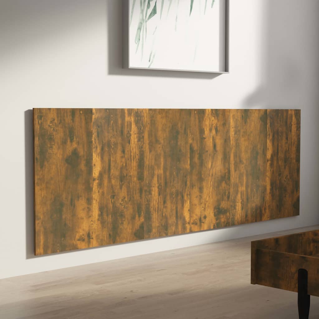füstös tölgy színű szerelt fali fejtámla 240 x 1,5 x 80 cm