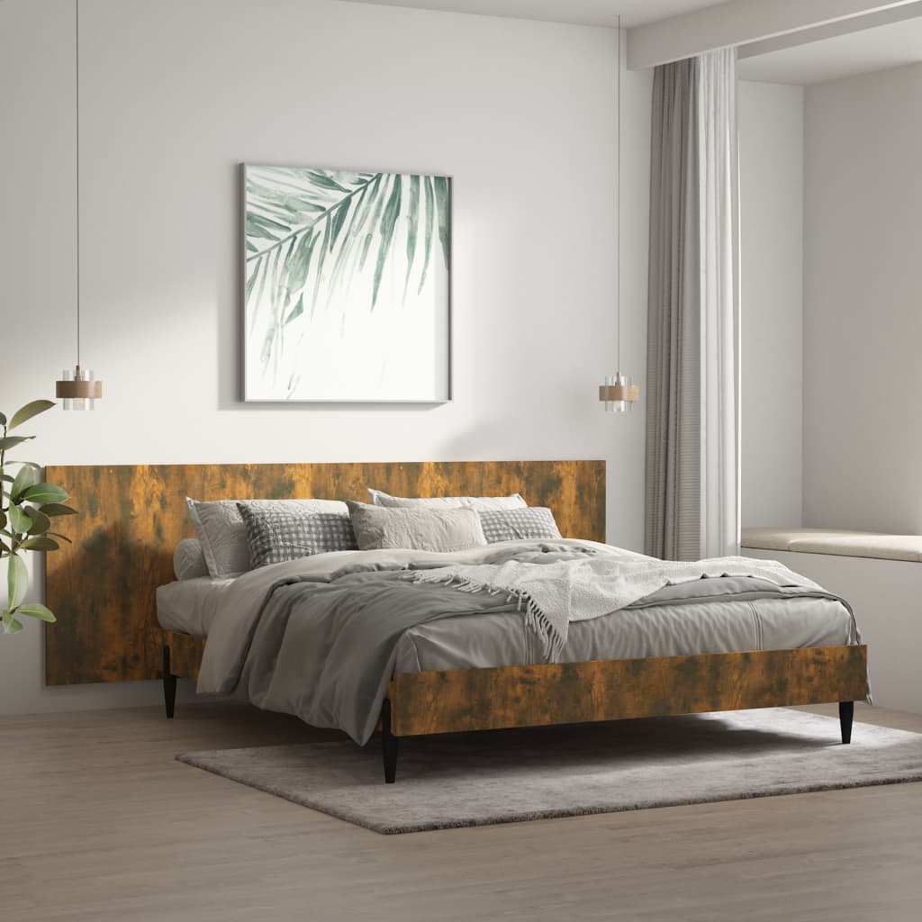 füstös tölgy színű szerelt fali fejtámla 240 x 1,5 x 80 cm