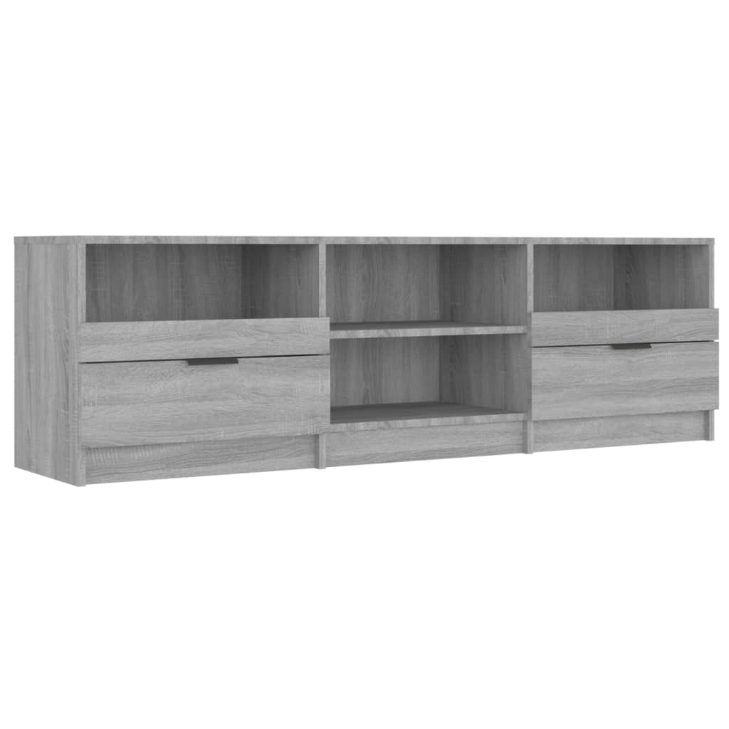 szürke sonoma színű szerelt fa TV-szekrény 150 x 33,5 x 45 cm