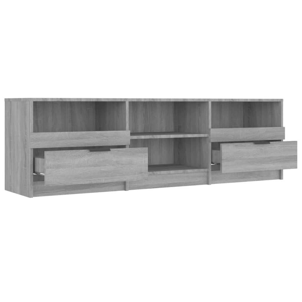 szürke sonoma színű szerelt fa TV-szekrény 150 x 33,5 x 45 cm