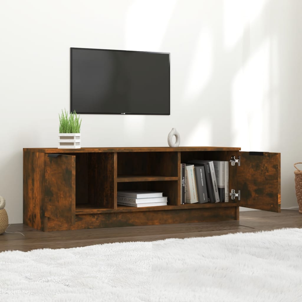 füstös tölgy színű szerelt fa TV-szekrény 102 x 35 x 36,5 cm