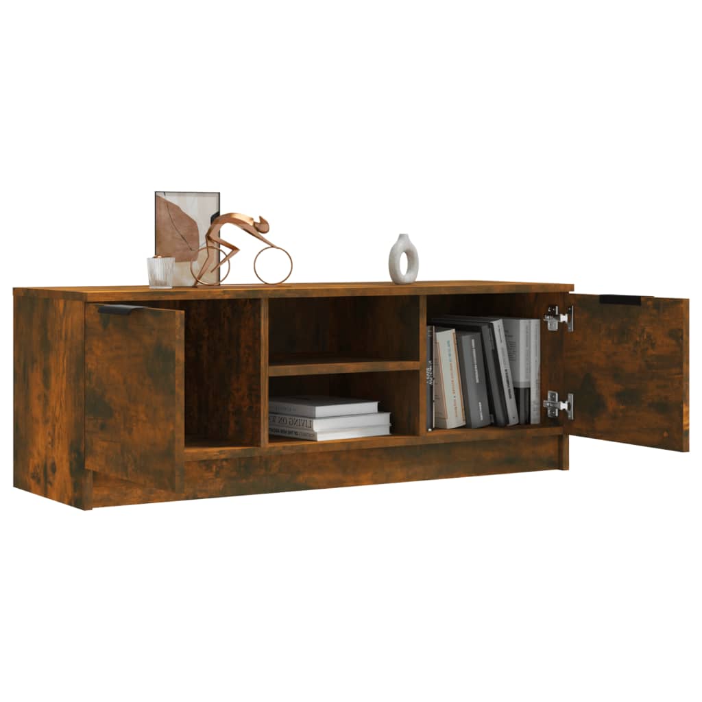 füstös tölgy színű szerelt fa TV-szekrény 102 x 35 x 36,5 cm