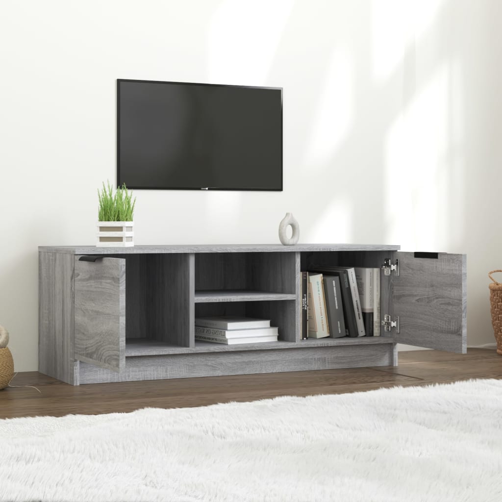 szürke sonoma színű szerelt fa TV-szekrény 102 x 35 x 36,5 cm