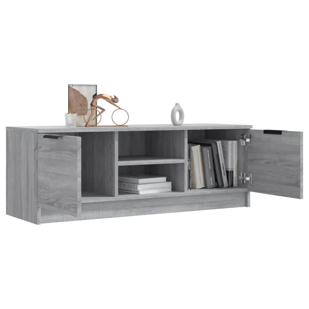 szürke sonoma színű szerelt fa TV-szekrény 102 x 35 x 36,5 cm