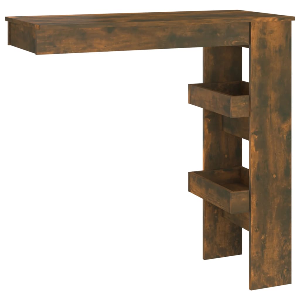 füstös tölgy színű fatermék fali bárasztal 102 x 45 x 103,5 cm