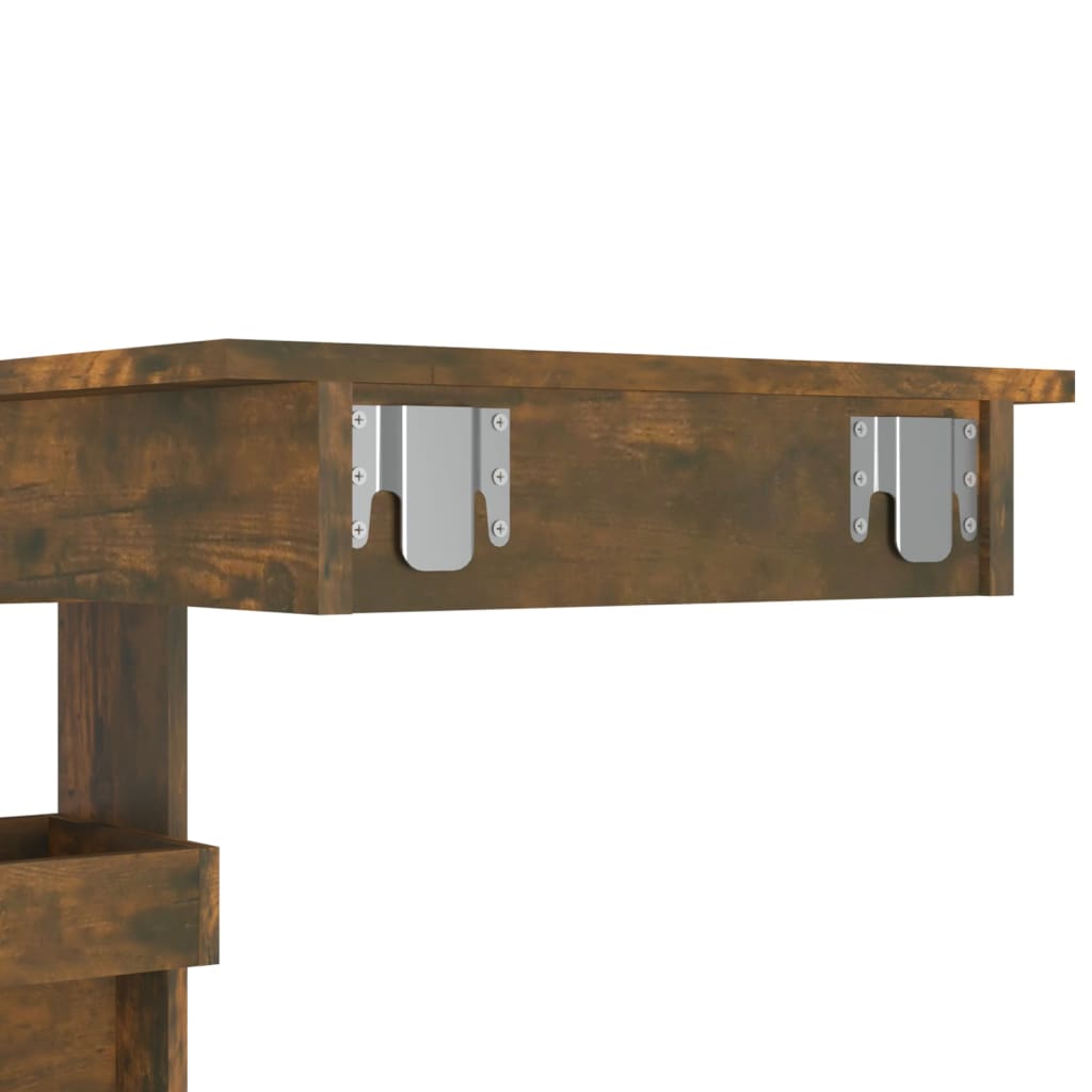 füstös tölgy színű fatermék fali bárasztal 102 x 45 x 103,5 cm