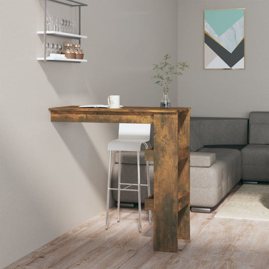 füstös tölgy színű fatermék fali bárasztal 102 x 45 x 103,5 cm