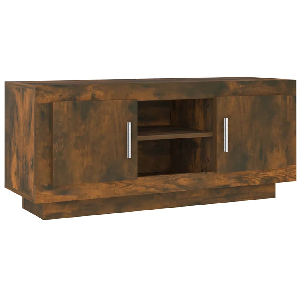 füstös tölgy színű szerelt fa TV-szekrény 102 x 35 x 45 cm