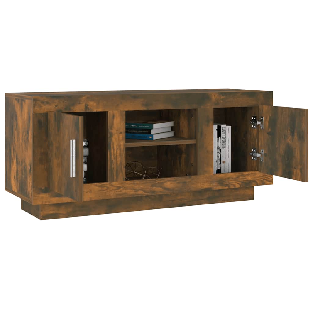 füstös tölgy színű szerelt fa TV-szekrény 102 x 35 x 45 cm