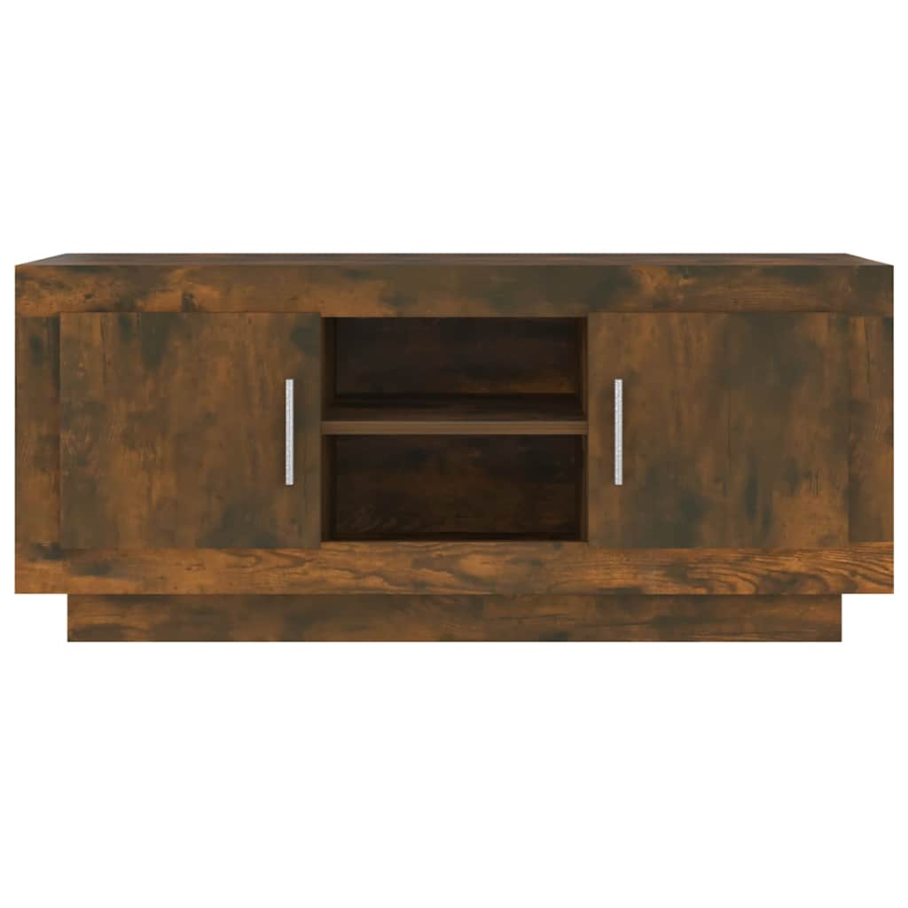 füstös tölgy színű szerelt fa TV-szekrény 102 x 35 x 45 cm